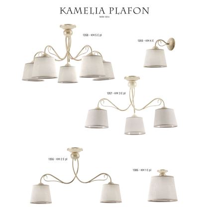 Jupiter 1386 - KM 1 PE - Ceiling light KAMELIA 1xE27/60W/230V