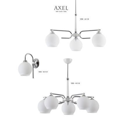 Jupiter 1398 - AX 3 B - Chandelier on a pole AXEL 3xE27/60W/230V