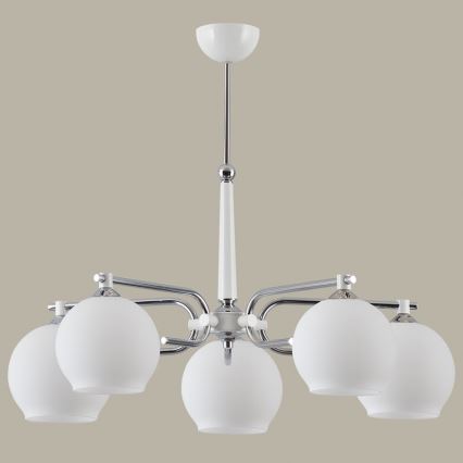 Jupiter 1399 - AX 5 B - Chandelier on a pole AXEL 5xE27/60W/230V