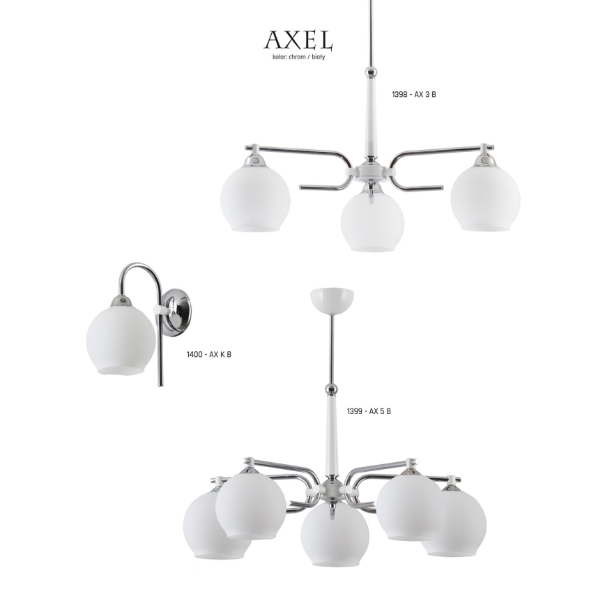Jupiter 1399 - AX 5 B - Chandelier on a pole AXEL 5xE27/60W/230V