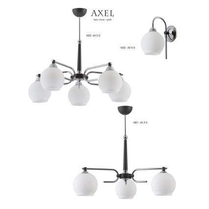 Jupiter 1401 - AX 3 G - Chandelier on a pole AXEL 3xE27/60W/230V