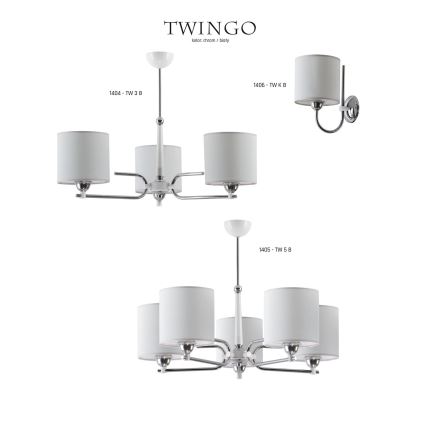 Jupiter 1404 - TW 3 B - Chandelier on a pole TWINGO 3xE27/60W/230V