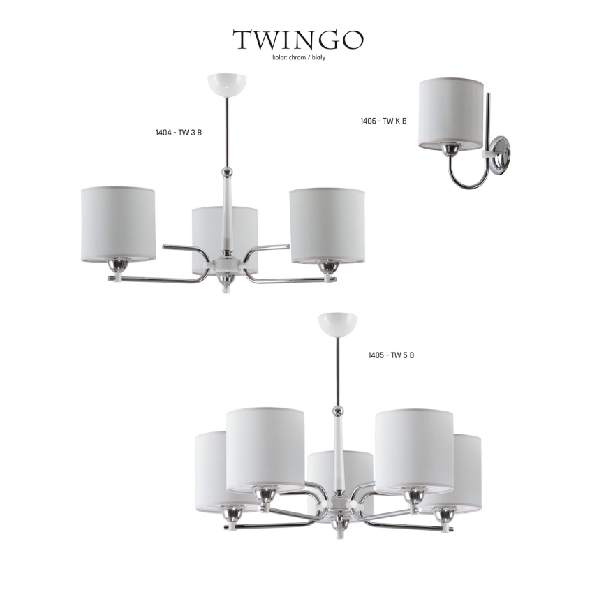 Jupiter 1404 - TW 3 B - Chandelier on a pole TWINGO 3xE27/60W/230V