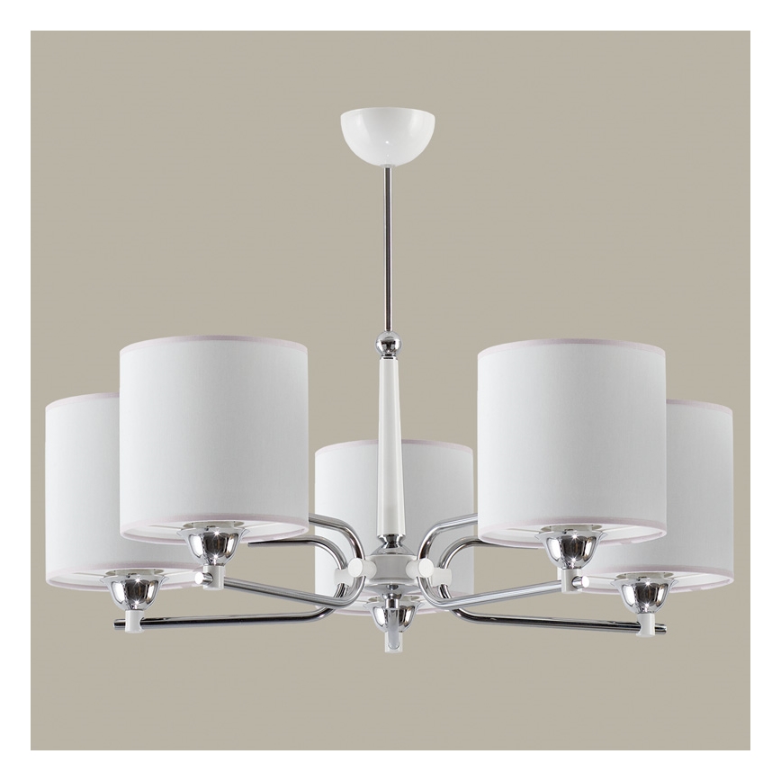 Jupiter 1405 - TW 5 B - Chandelier on a pole TWINGO 5xE27/60W/230V
