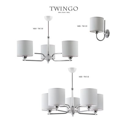 Jupiter 1405 - TW 5 B - Chandelier on a pole TWINGO 5xE27/60W/230V