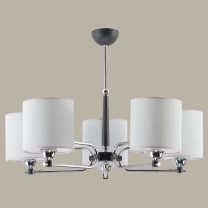 Jupiter 1408 - TW 5 G - Chandelier on a pole TWINGO 5xE27/60W/230V