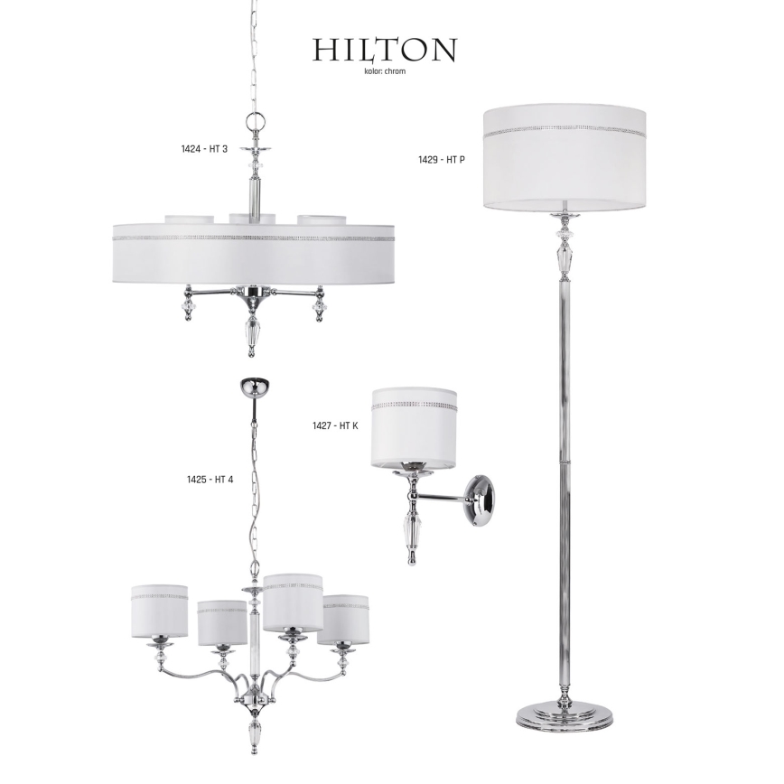 Jupiter 1424 - Chandelier on a chain HILTON 3xE27/60W/230V