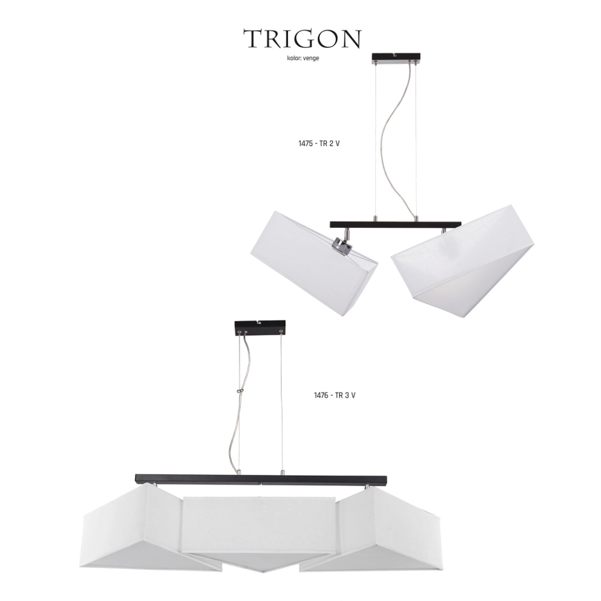 Jupiter 1476 - Chandelier TRIGON 3xE27/60W/230V