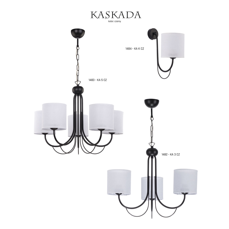 Jupiter 1483 - Chandelier on a chain KASKADA 5xE27/60W/230V