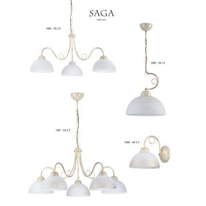 Jupiter 1485 - Chandelier on a chain SAGA 1xE27/60W/230V