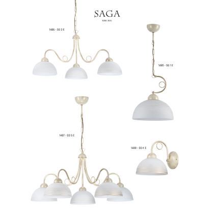 Jupiter 1487 - Chandelier on a chain SAGA 5xE27/60W/230V
