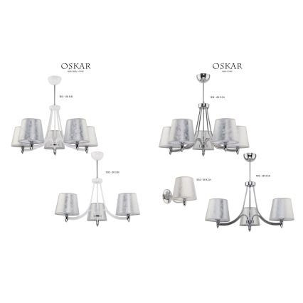 Jupiter 1512 - OR 3 bi - Pendant chandelier OSKAR 3xE27/60W