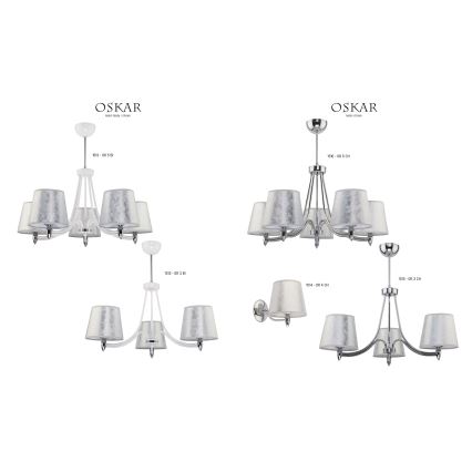 Jupiter 1513 - OR 5 bi - Pendant chandelier OSKAR 5xE27/60W