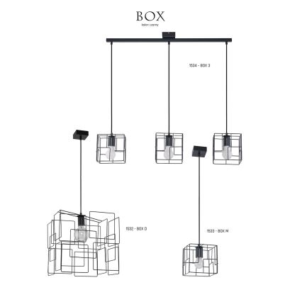 Jupiter 1533 - BOX M - Pendant light BOX E27/60W