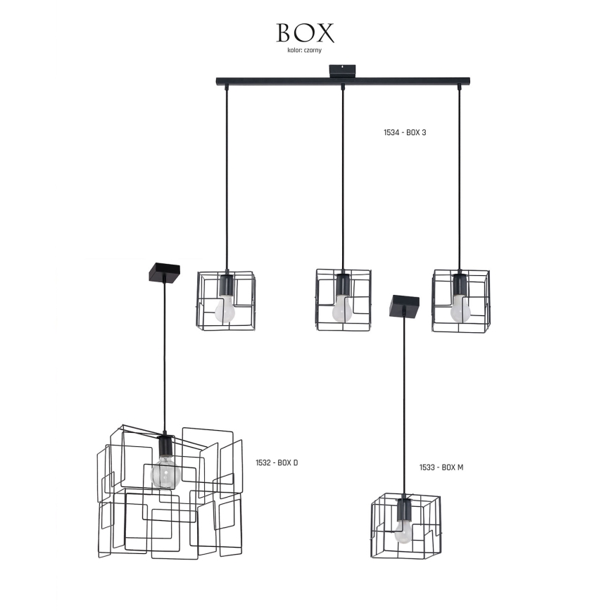 Jupiter 1533 - BOX M - Pendant light BOX E27/60W