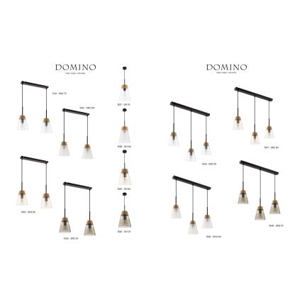 Jupiter 1537 - DM 1 TR - Pendant light DOMINO E27/60W