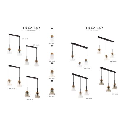 Jupiter 1543 - DM 2 BU - Pendant light DOMINO 2xE27/60W