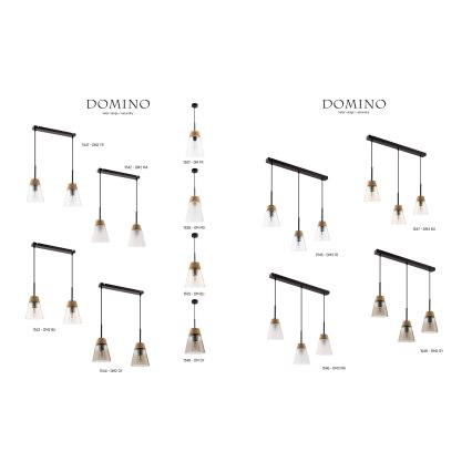 Jupiter 1547 - DM 3 BU - Pendant light DOMINO 3xE27/60W