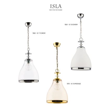 Jupiter 1569 - IS 1 B/C - Pendant light ISLA E27/60W