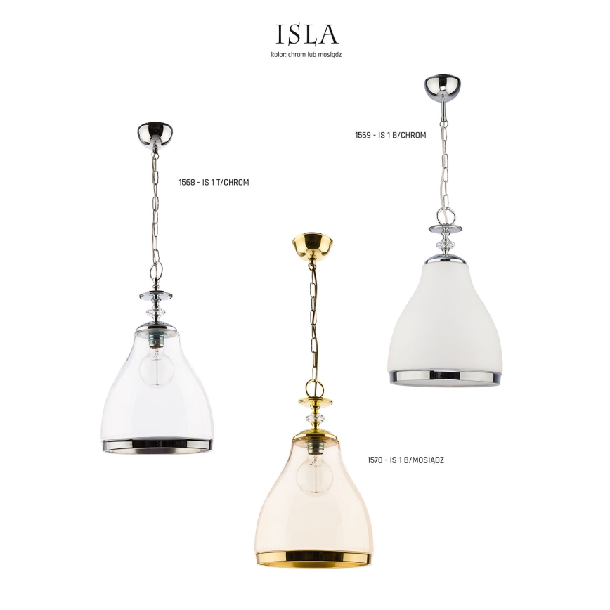Jupiter 1569 - IS 1 B/C - Pendant light ISLA E27/60W