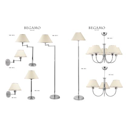 Jupiter 1582 - BG K L CH - Wall light BEGAMO E27/60W