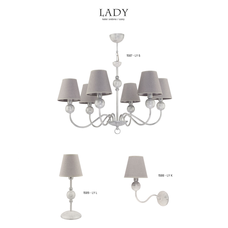 Jupiter 1587 - LY 6 BI - Chandelier LADY 6xE14/40W
