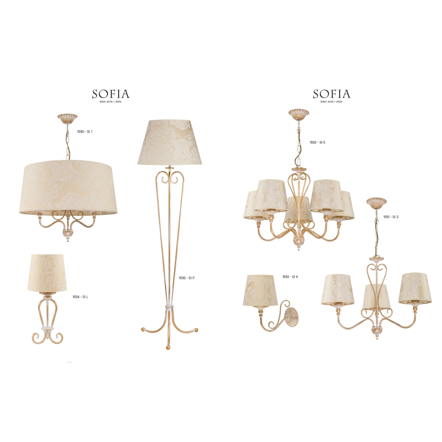 Jupiter 1590 - SI 1 EC - Chandelier SOFIA 3xE27/60W