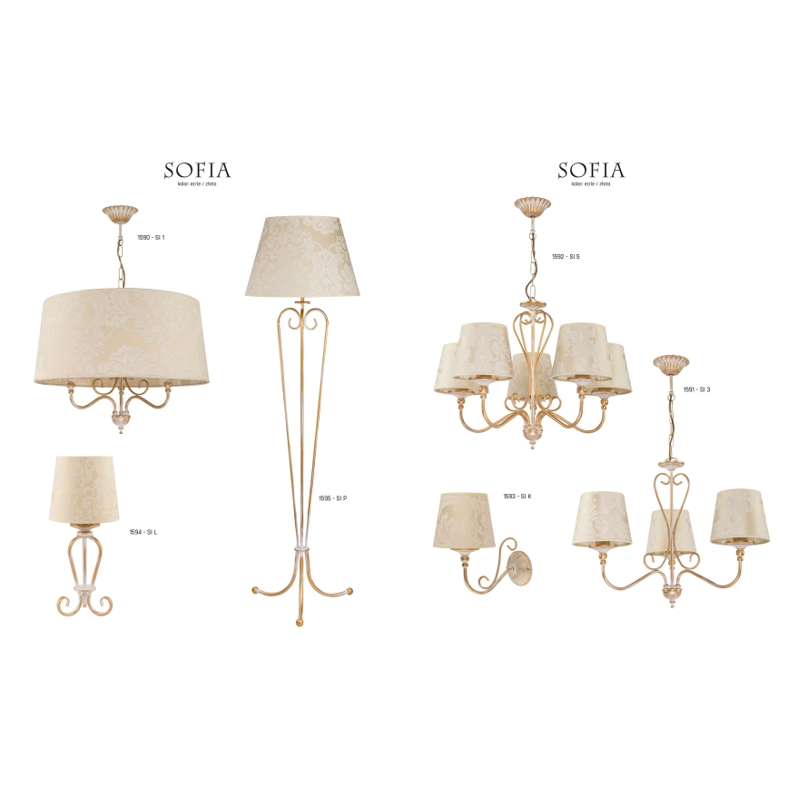 Jupiter 1591 - SI 3 EC - Chandelier SOFIA 3xE27/60W