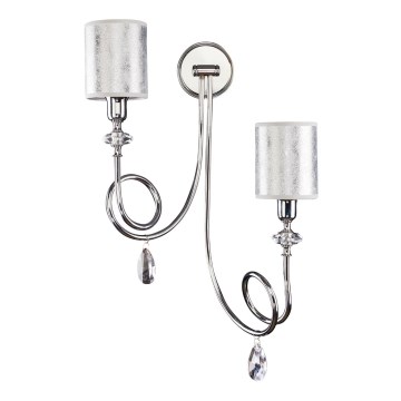 Jupiter 1598 - DE K2 CH - Crystal wall light DOLPHINA 2xE14/40W