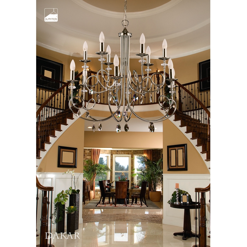 Jupiter 1599 - DK 12 CH - Chandelier DAKAR 12xE14/40W