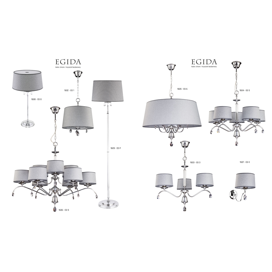 Jupiter 1603 - EG 3 CH - Crystal chandelier EGIDA 3xE27/60W