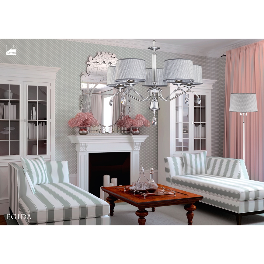 Jupiter 1604 - EG 5 CH - Crystal chandelier EGIDA 5xE27/60W
