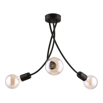 Jupiter 1639 - Pendant chandelier LUCE 3xE27/60W/230V black