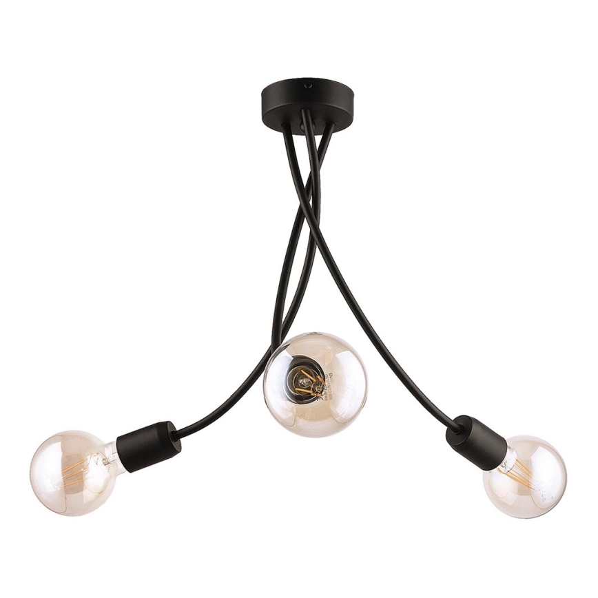 Jupiter 1639 - Pendant chandelier LUCE 3xE27/60W/230V black