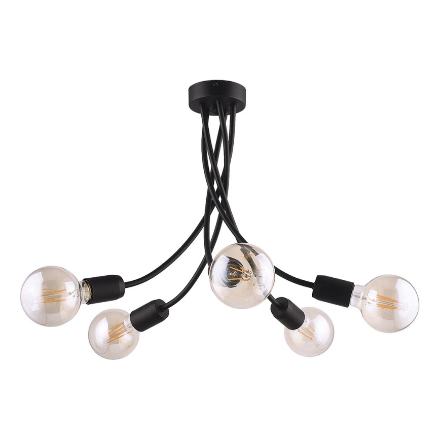Jupiter 1640 - Pendant chandelier LUCE 5xE27/60W/230V black