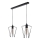 Jupiter 1643 - Chandelier on a string SAO 2xE27/60W/230V black