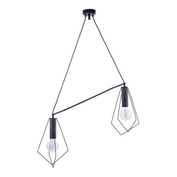 Jupiter 1645 - Chandelier on a string KAIR 2xE27/60W/230V black/graphite
