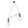 Jupiter 1645 - Chandelier on a string KAIR 2xE27/60W/230V black/graphite