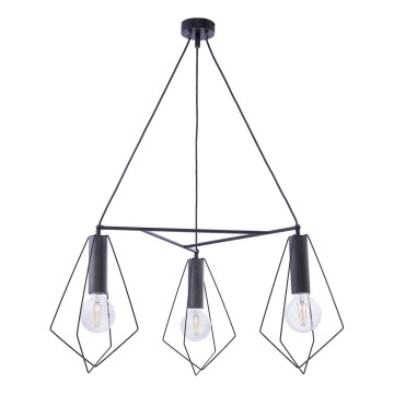 Jupiter 1646 - Chandelier on a string KAIR 2xE27/60W/230V black/graphite