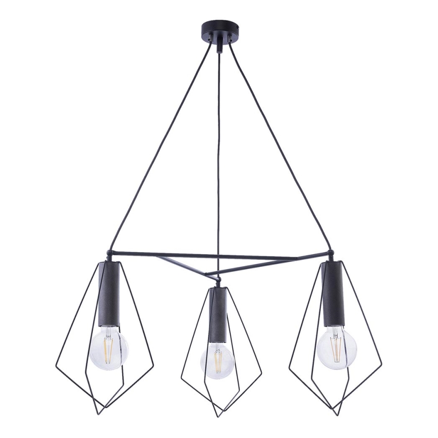 Jupiter 1646 - Chandelier on a string KAIR 2xE27/60W/230V black/graphite