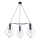 Jupiter 1646 - Chandelier on a string KAIR 2xE27/60W/230V black/graphite
