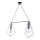 Jupiter 1662 - Chandelier on a string KAIR 2xE27/60W/230V black/shiny chrome