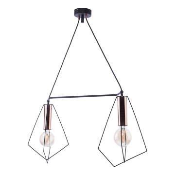 Jupiter 1665 - Chandelier on a string KAIR 2xE27/60W/230V black/copper