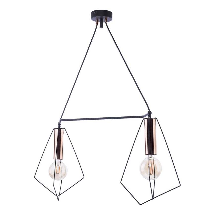 Jupiter 1665 - Chandelier on a string KAIR 2xE27/60W/230V black/copper