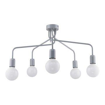Jupiter 1675 - Pendant chandelier OLAF 5xE27/60W/230V grey