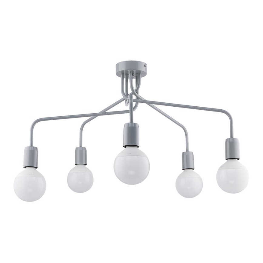 Jupiter 1675 - Pendant chandelier OLAF 5xE27/60W/230V grey
