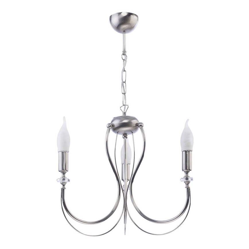 Jupiter 1687 - Chandelier on a chain MELANI 3xE14/40W/230V silver