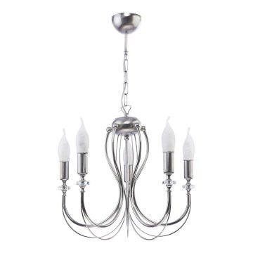 Jupiter 1688 - Chandelier on a chain MELANI 5xE14/40W/230V silver