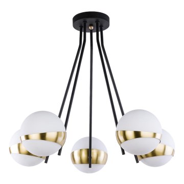 Jupiter 1710 - Pendant chandelier ELFA 5xE14/40W/230V brass