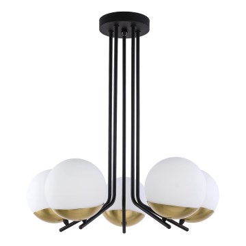 Jupiter 1720 - Pendant chandelier SANTA 5xE14/40W/230V brass